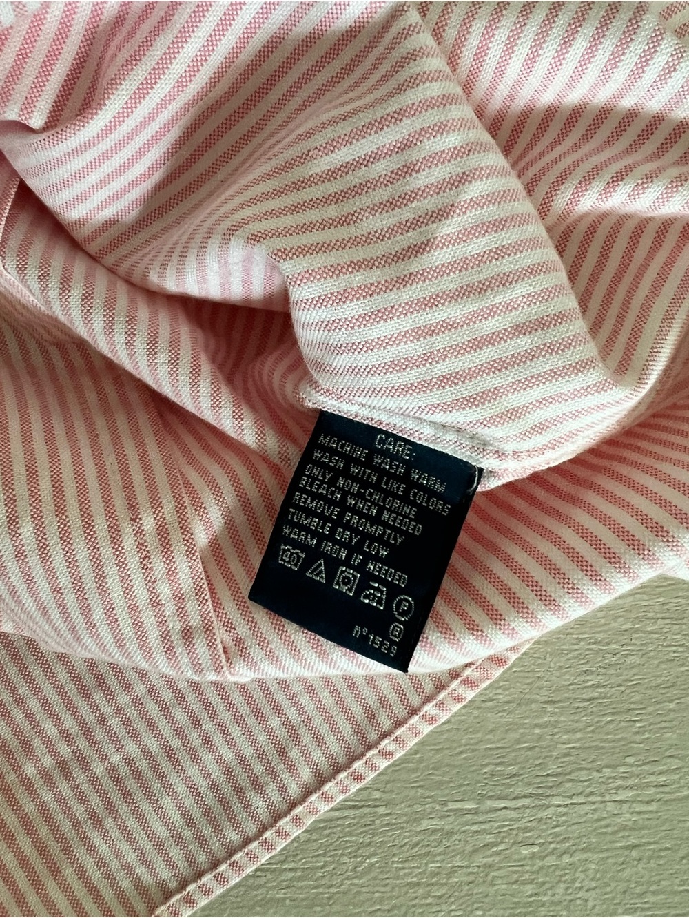 Ralph Lauren Women’s Size 4 Slim Fit Pink White Striped Button Down Shirt 100% - Picture 6 of 7